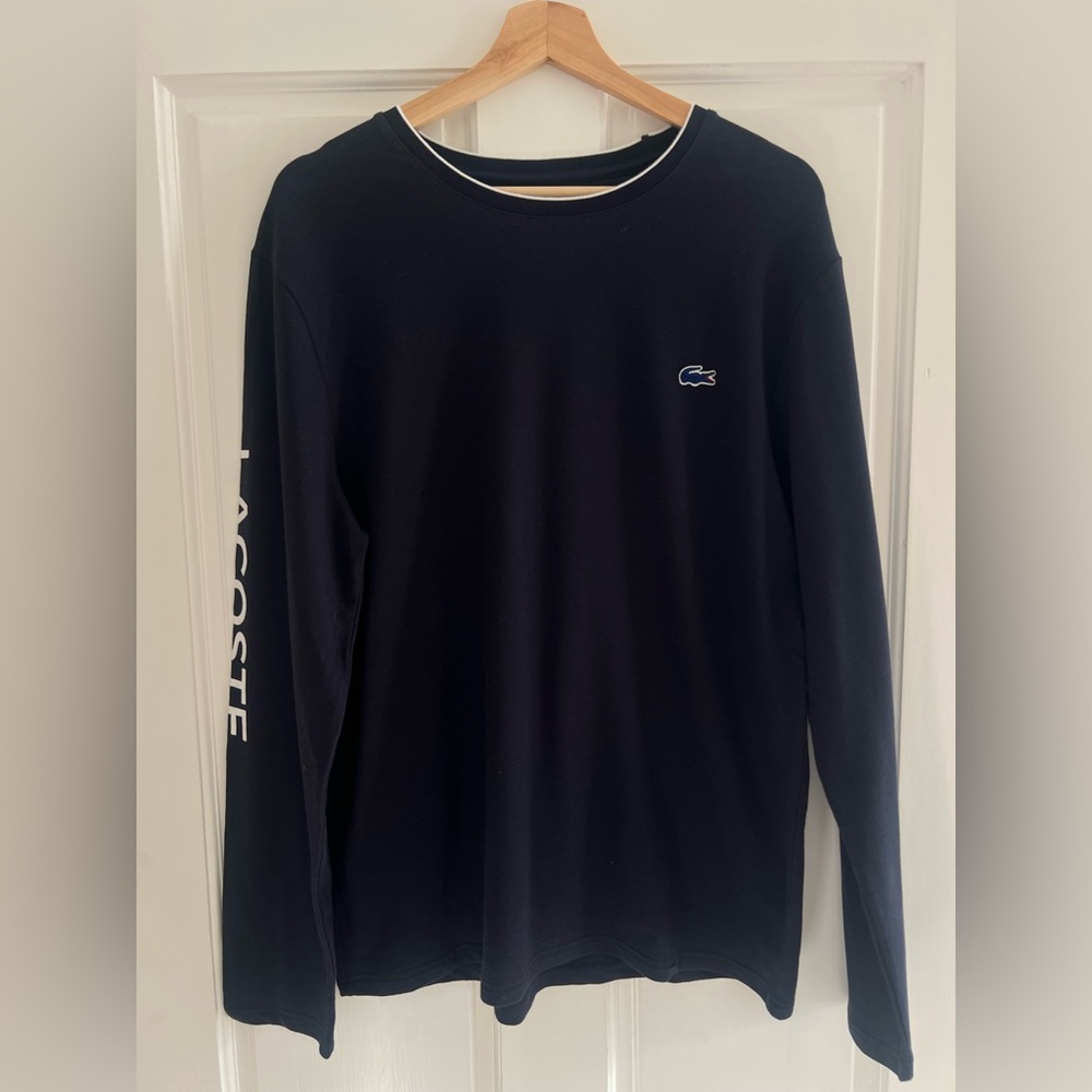 Lacoste Blue Long Sleeve Sleep Shirt